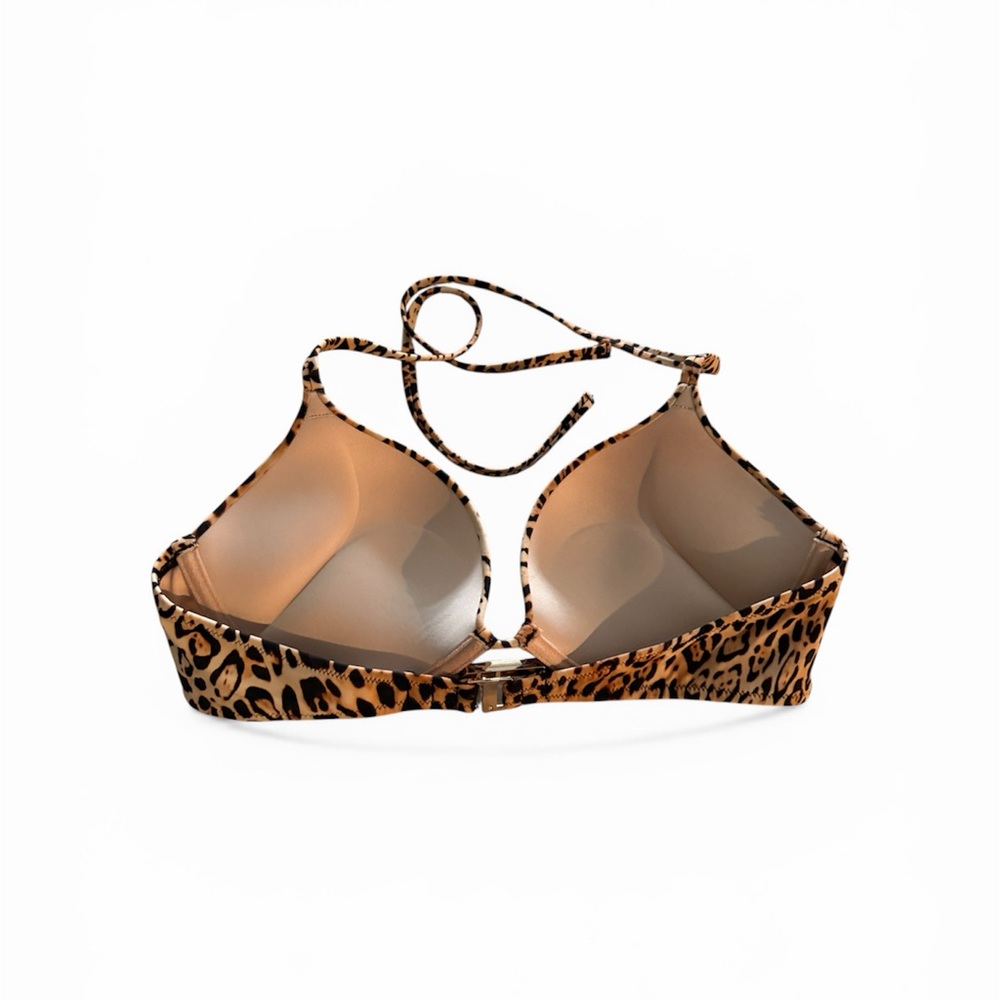 NWOT Victoria’s Secret Bombshell Push-up Leopard Bikini Top 36B - Picture 2 of 4